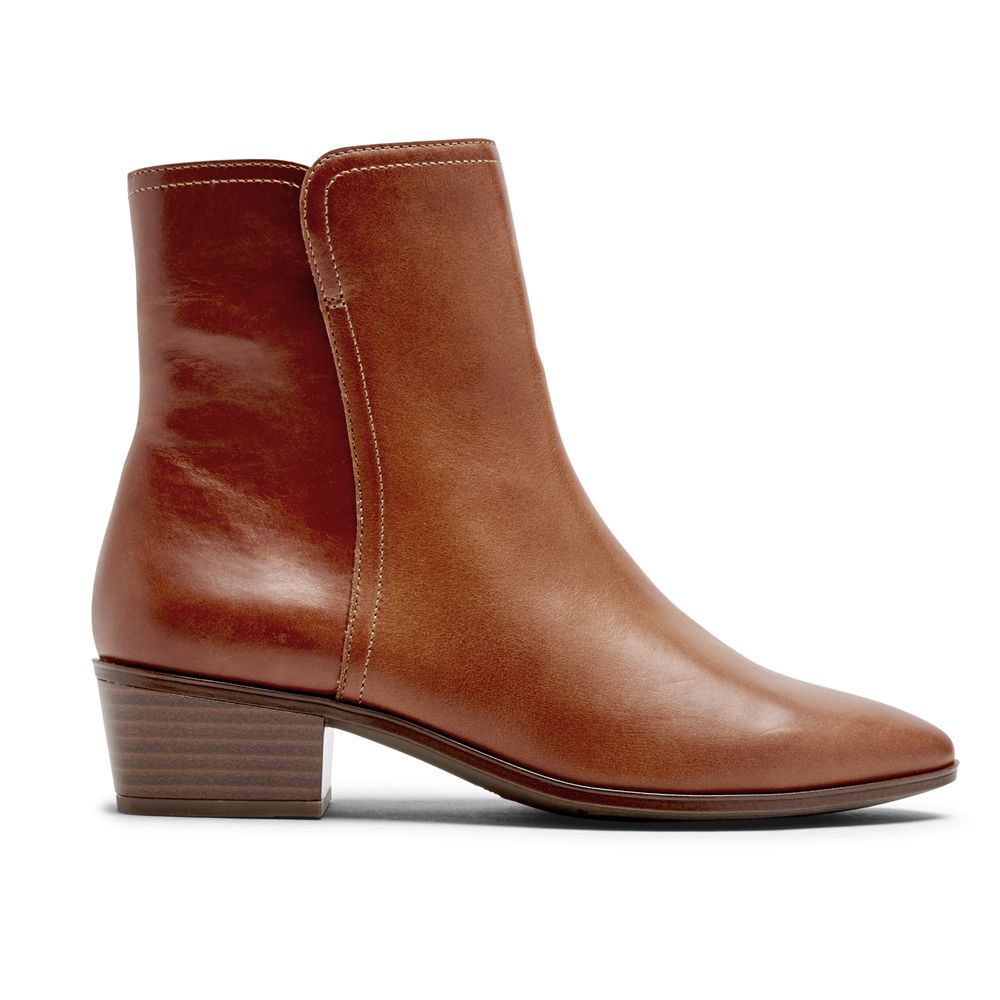 Botas Rockport Geovana Mid Senhora - Marrom ( 896-JTWKYZ )